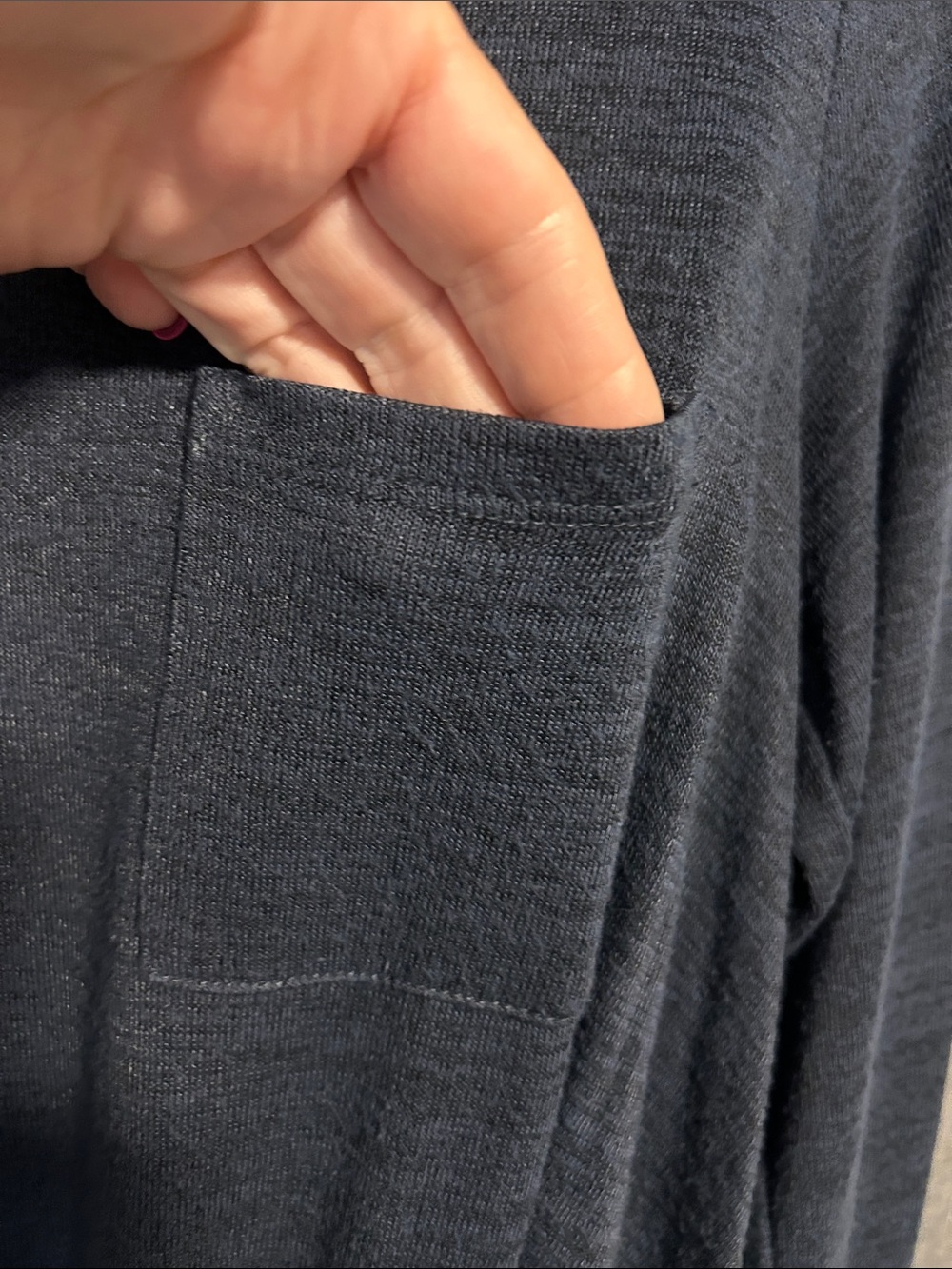 Cupio Navy Twist Front Long Sleeve Top - Picture 4 of 5